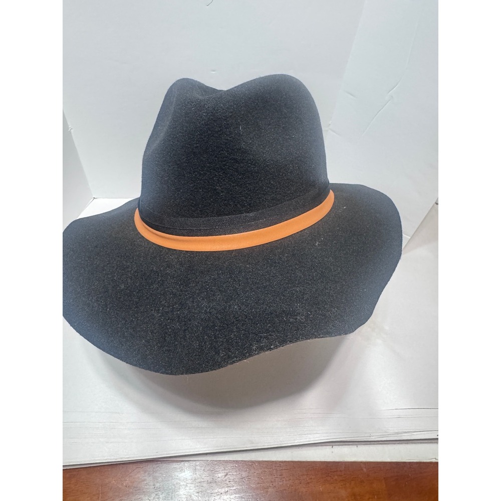 Torrid Womens Black Felt Wide Brim Fedora Hat Band S/M Fall Classic